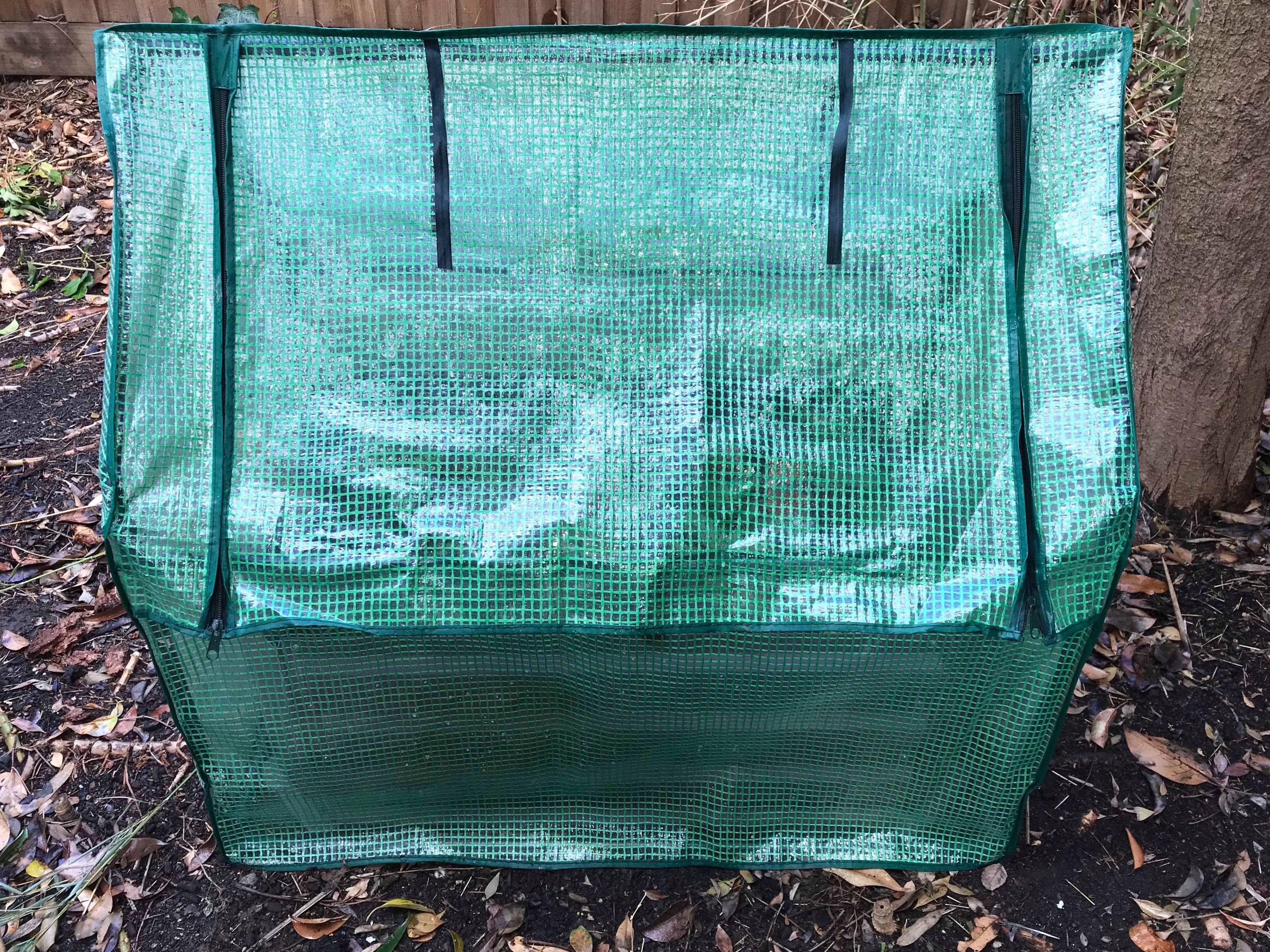 Greenlife Patio Garden Bed with Base Slate Grey + Drop Over Greenhouse 880 x 580 x 820 - Image 10