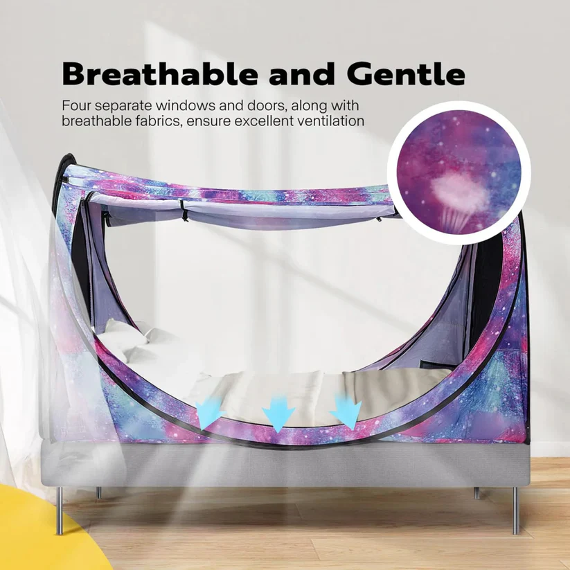 Maze Pop up Play and Sensory Privacy Bed Tent - Galaxy - Image 5