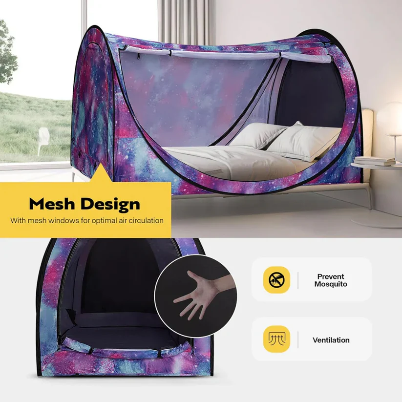 Maze Pop up Play and Sensory Privacy Bed Tent - Galaxy - Image 6