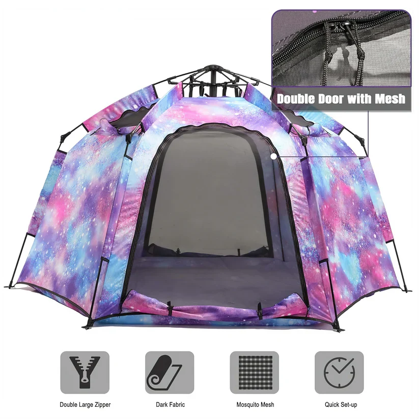 Maze Pop up Play and Sensory Tent with Light Strip - Hex Large - Image 2