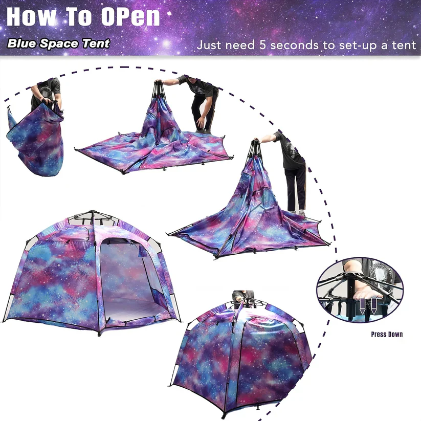Maze Pop up Play and Sensory Tent with Light Strip - Hex Large - Image 5