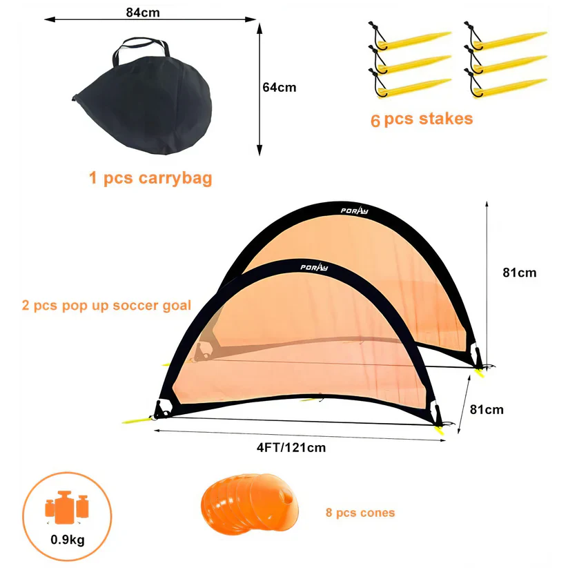 Maze Pop up Soccer Goal Set with Cones and Carry Bag - Arch - Image 6