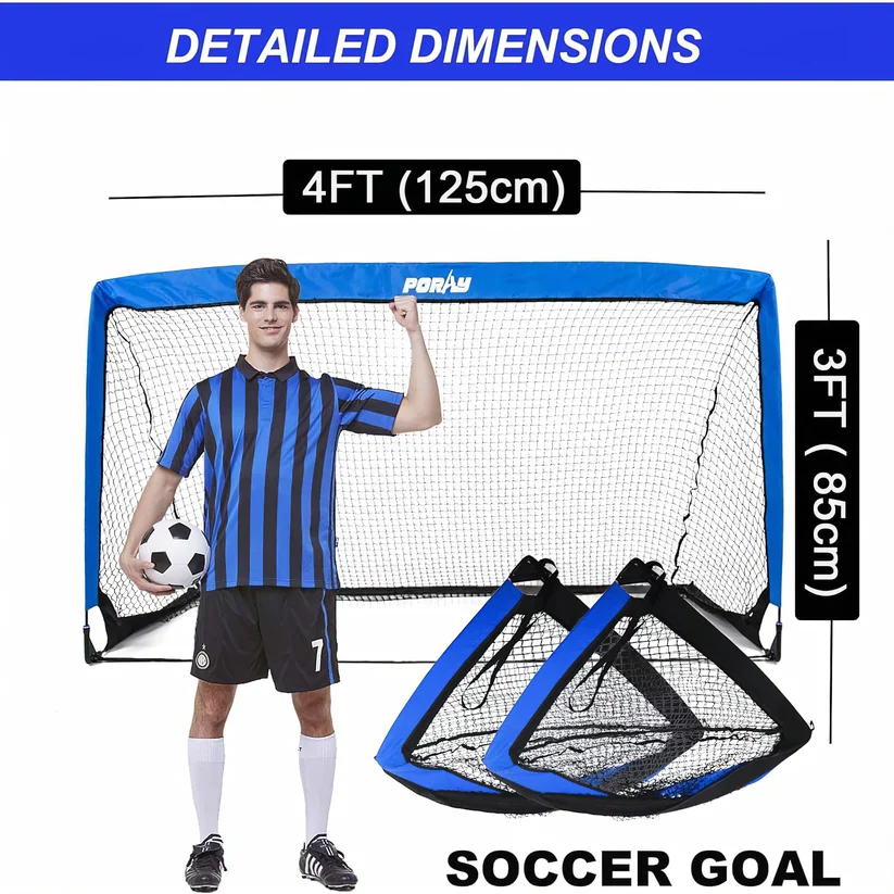 Maze Pop up Soccer Goal Set with Cones and Carry Bag - Square - Image 5