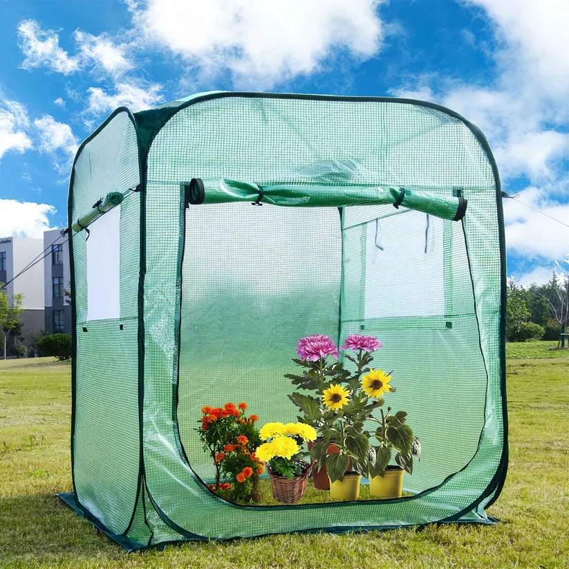Maze Pop-up Tall Greenhouse Extra Large - 1830W x 1830D x 2150H mm - Image 3