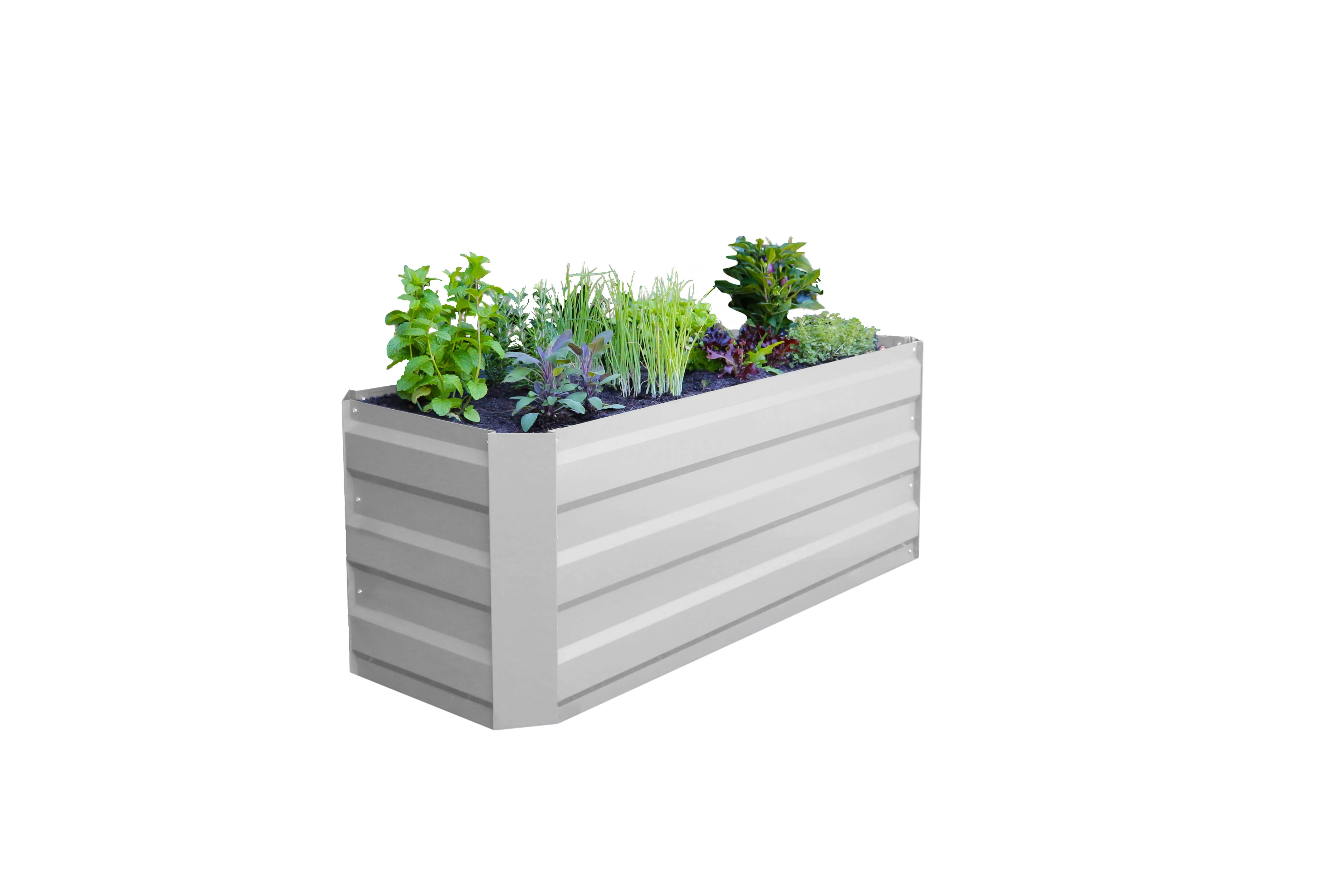Greenlife Slimline Garden Bed Vintage White + Drop Over PE Greenhouse 1250 x 500 x 990 - Image 2