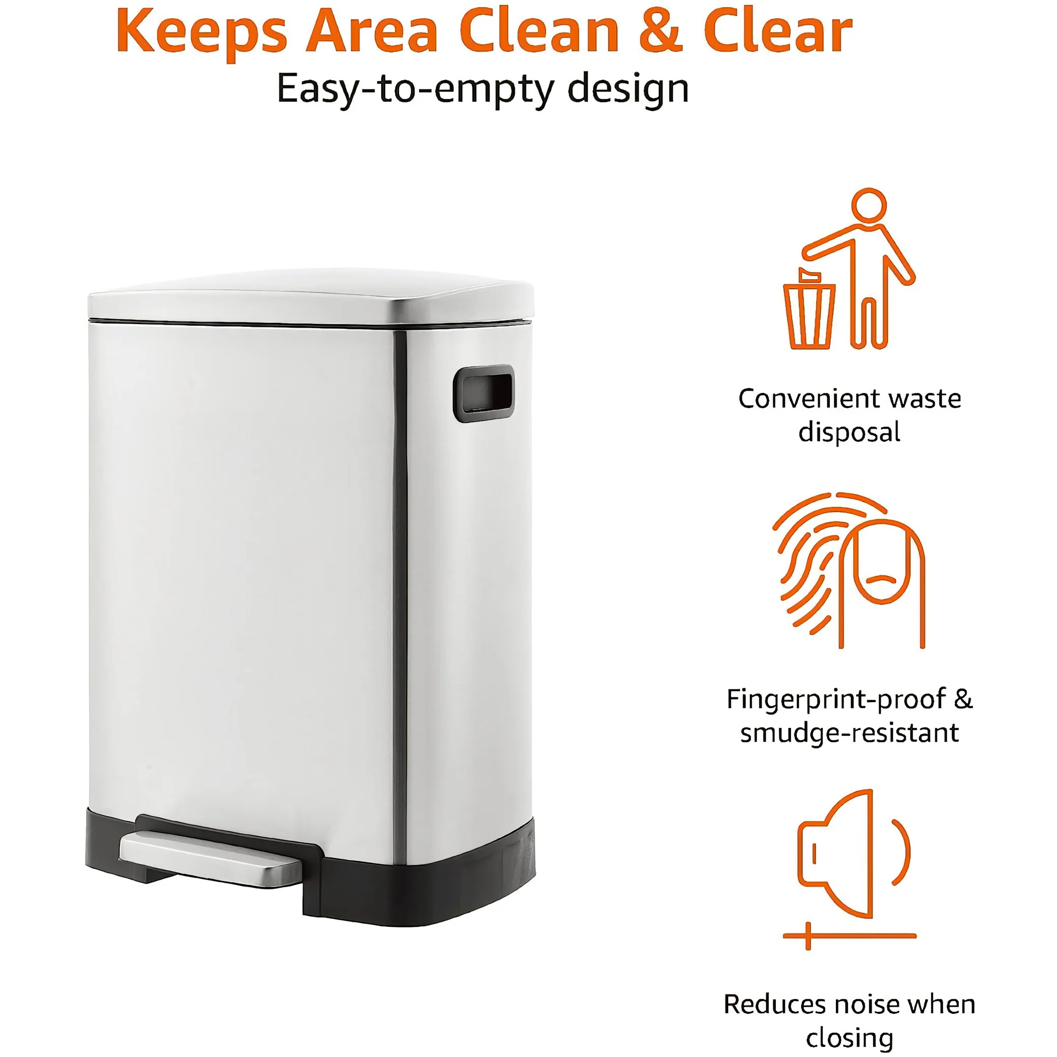 Stainless Steel 2 Compartment Pedal Bin - 15 & 25L - Image 5
