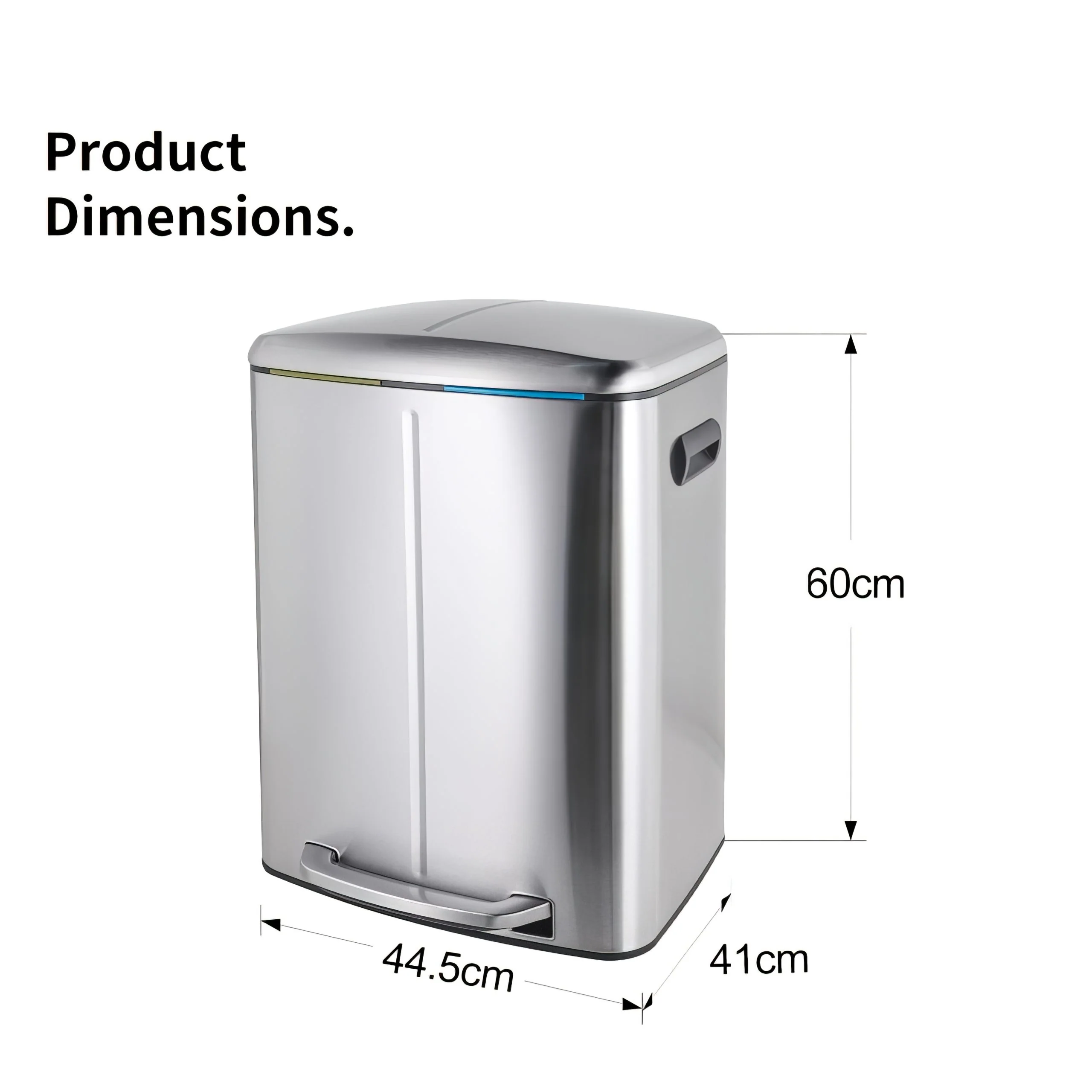 Stainless Steel 2 Compartment Pedal Bin - 2 x 20L - Image 9