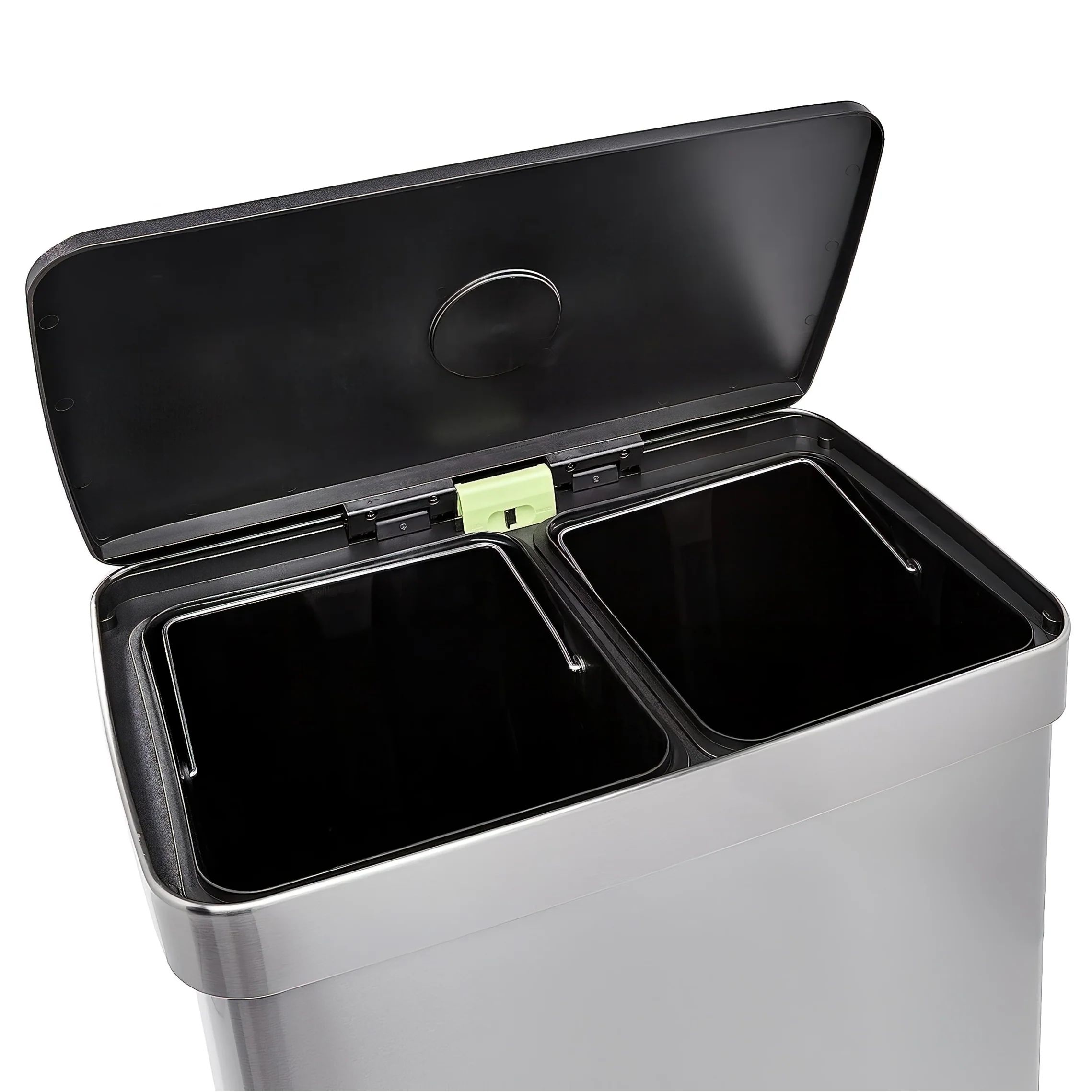 Stainless Steel 2 Compartment Pedal Bin - 2 x 30L - Image 3