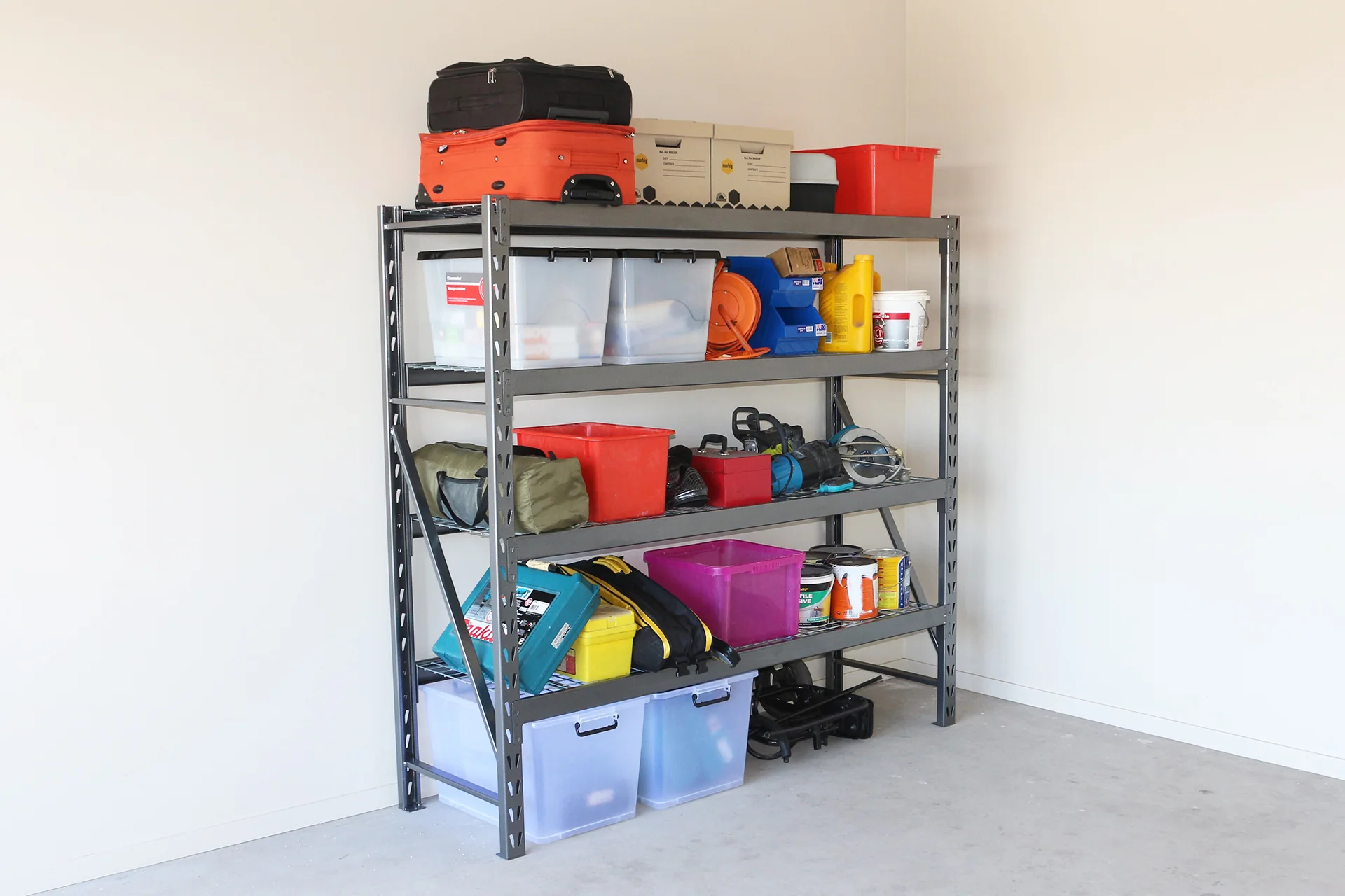 Summit Industrial Rack Shelving 4 Shelf Starter Bay 1820H x 1953W x 610D - Image 5