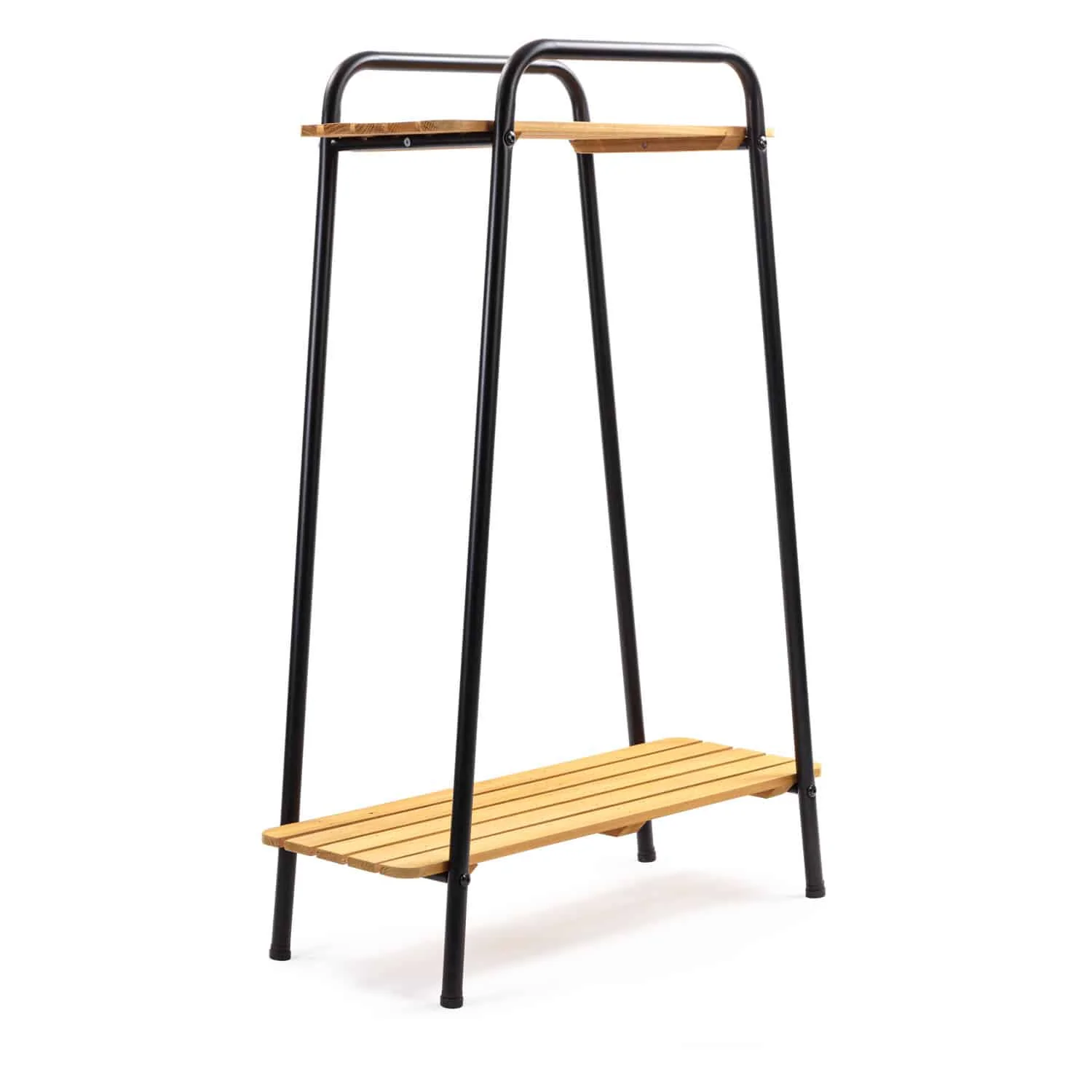 Takasho Moderno Tall Plant Stand 2 Shelf - Black/Natural Timber - Image 3