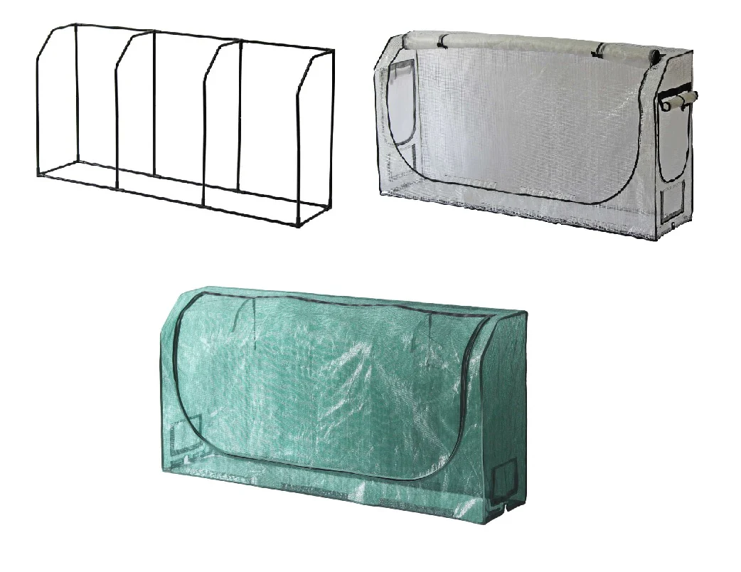 VegTrug 90cm Frame with PE Greenhouse and Shade Covers for Medium 1.8m Wall-hugger