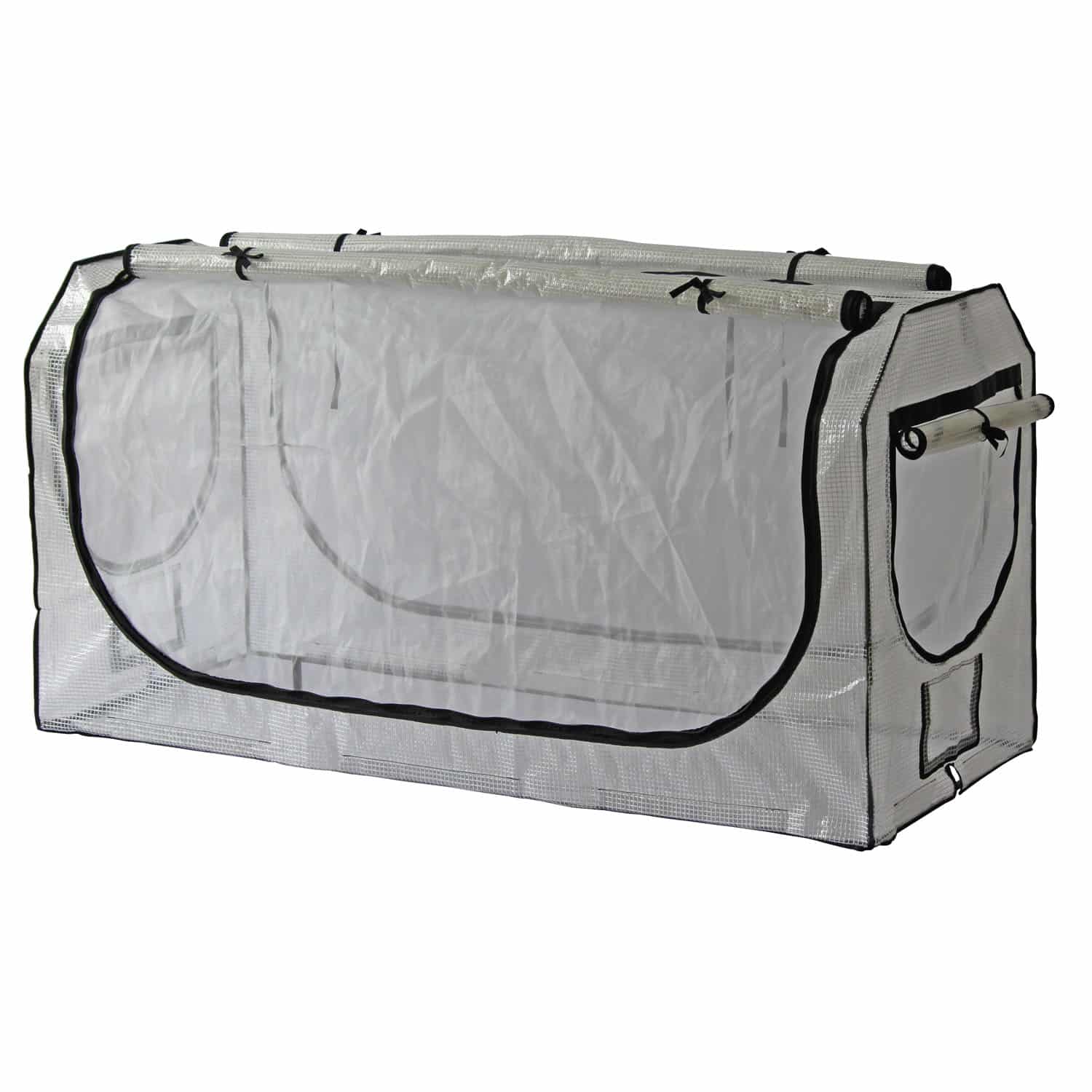 VegTrug 90cm Frame with PE Greenhouse and Shade Covers for Medium 1.8m Classic Planter - Image 6
