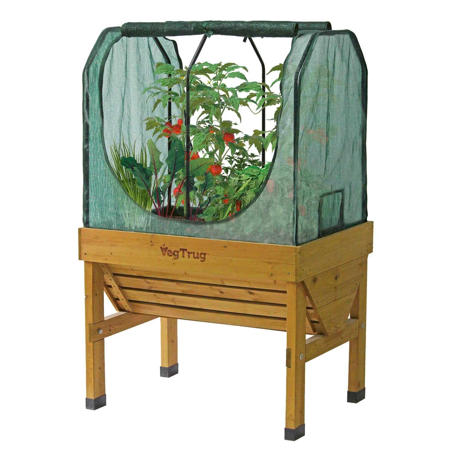 VegTrug 90cm Frame with PE Greenhouse and Shade Covers for Small 1m Classic Planter - Image 11
