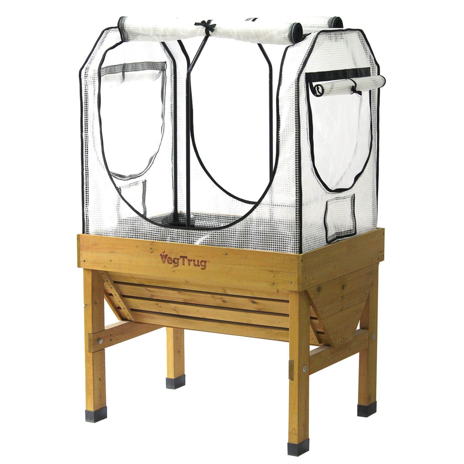 VegTrug 90cm Frame with PE Greenhouse and Shade Covers for Small 1m Classic Planter - Image 7