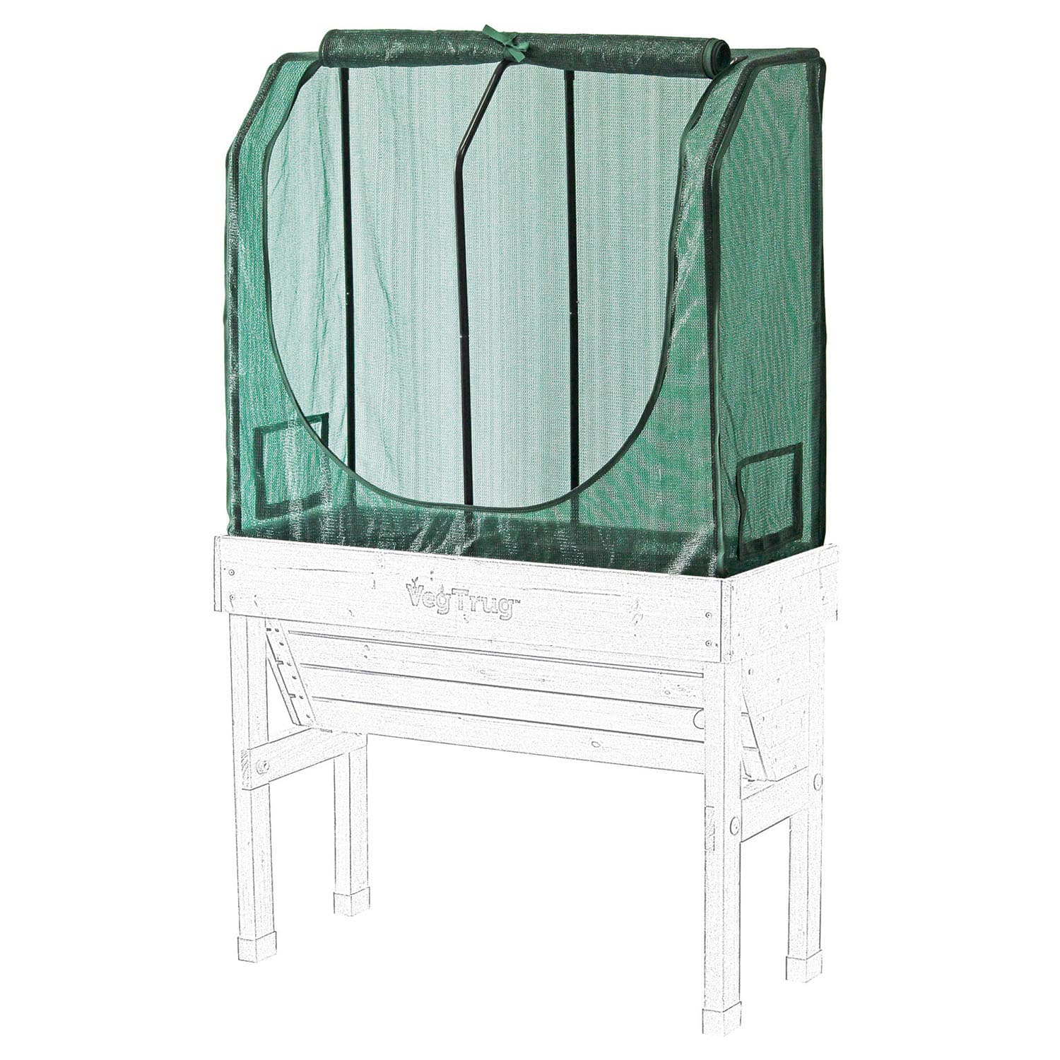VegTrug 90cm Frame with PE Greenhouse and Shade Covers for Small 1m Wall-hugger - Image 11