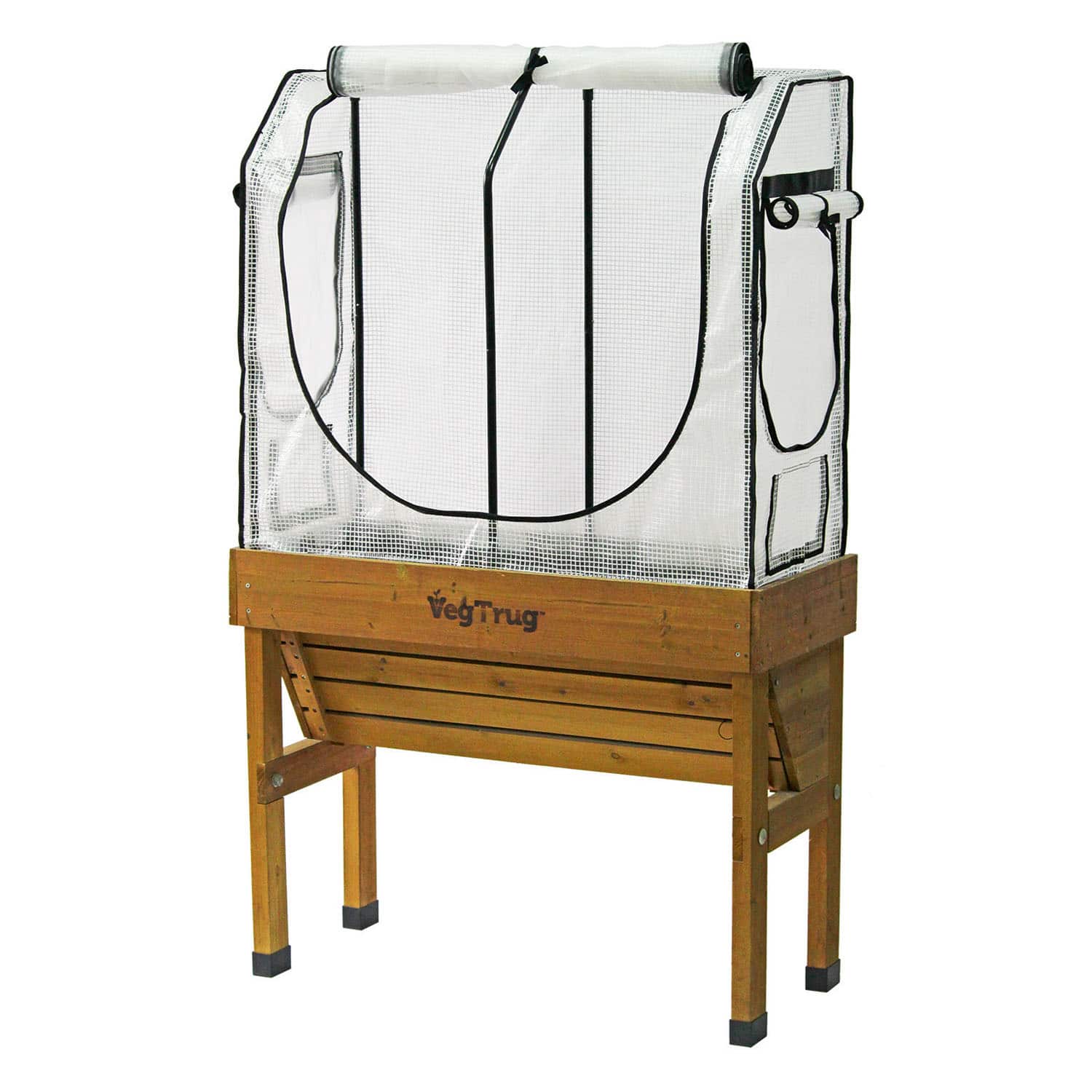 VegTrug 90cm Frame with PE Greenhouse and Shade Covers for Small 1m Wall-hugger - Image 7
