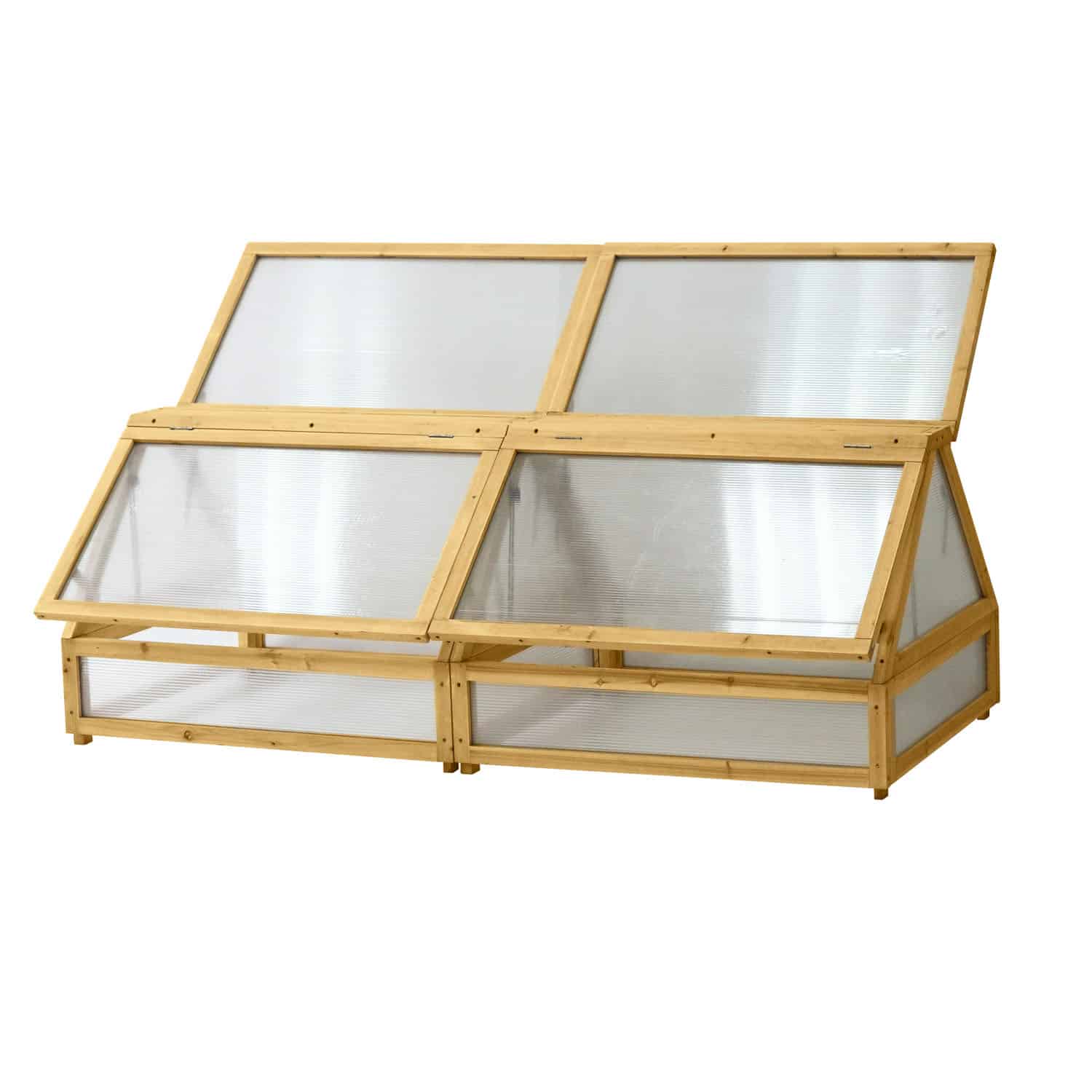 VegTrug Cold Frame for Medium 1.8m Classic Wooden Raised Planter - Natural - Image 3