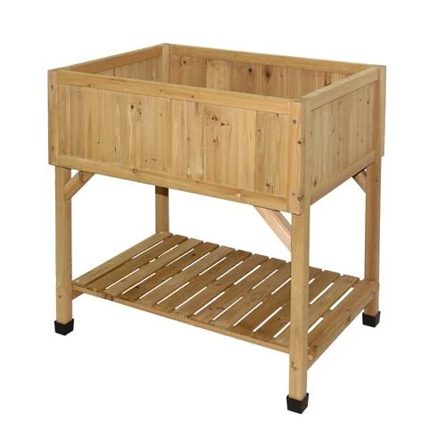 VegTrug Timber Raised Garden Planter 780 x 580 x 800mm - Natural - Image 2
