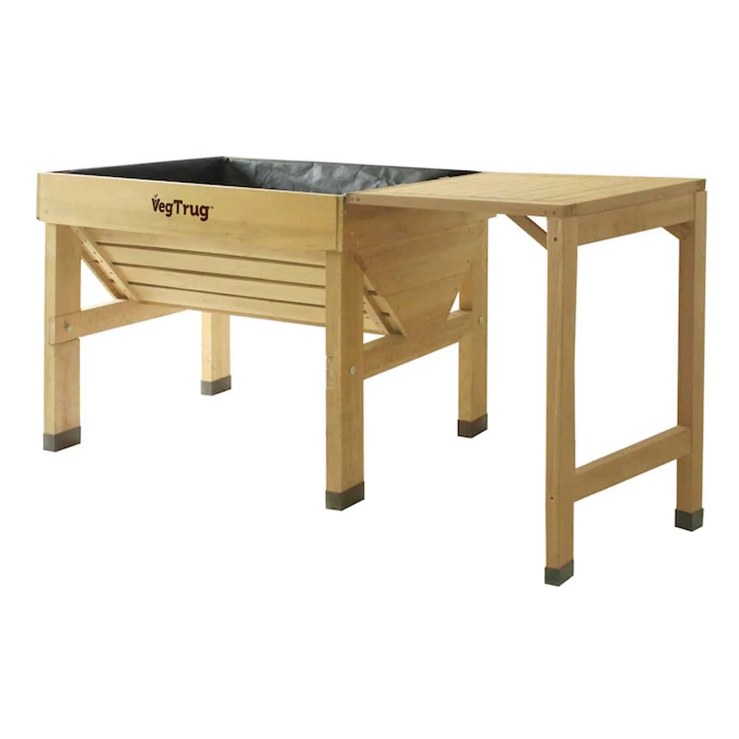 VegTrug Timber Side Table for Classic Planter - Natural - Image 2