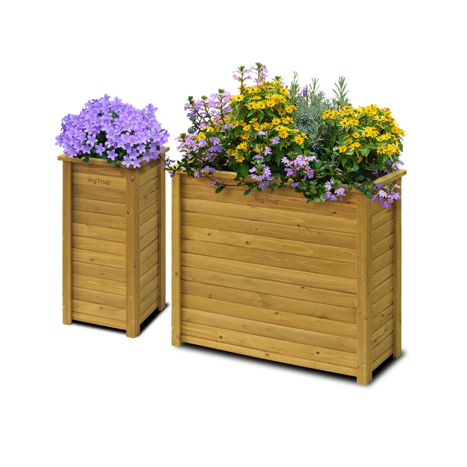 VegTrug Timber Tall Rectangular Planter Box 940 x 380 x 820mm Natural - Image 13