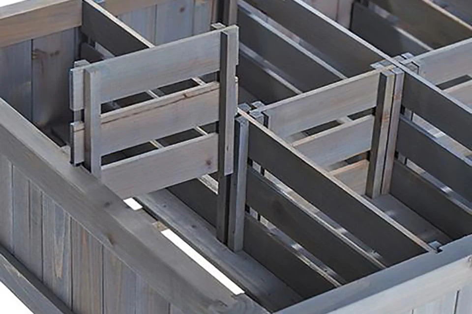 VegTrug Wooden Herb Garden Raised Planter - Grey Wash - Image 3