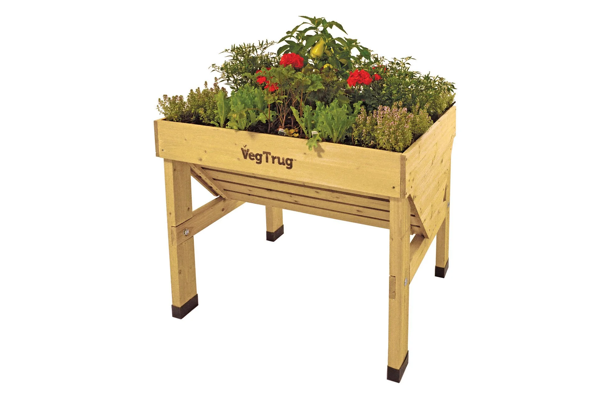 VegTrug Wooden Raised Planter Small - Natural - Image 6